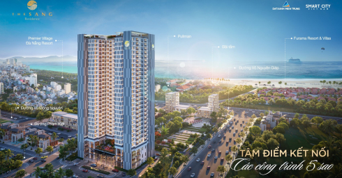 Căn hộ cao cấp 2PN tầng 22 view biển Mỹ Khê dự án The Sang Residence Đà Nẵng